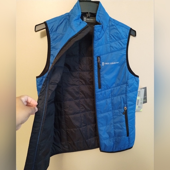 Men's Free Country FreeCycle Stimson Puffer Vest, Lightweight, Lapis Blue - NWTs - Picture 2 of 7